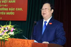 Chủ tịch Liên hiệp các tổ chức hữu nghị Việt Nam Vũ Xuân Hồng. (Ảnh: An Đăng/TTXVN)
