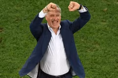 Huấn luyện viên đội tuyển Pháp Didier Deschamps hạnh phúc với chiến thắng trước đội tuyển Đức. (Nguồn: AFP)