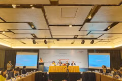 Hội nghị 'Chương trình Australia hỗ trợ cải cách kinh tế Việt Nam (Aus4Reform): Kết quả, bài học và định hướng tương lai,' ngày 15/11. (Ảnh: Vietnam+)
