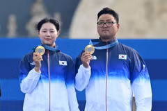 Kim Woo-jin và Lim Si-hyeon cùng giành 3 huy chương Vàng ở Olympic Paris 2024. (Nguồn: Gallo Images)