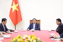 Thủ tướng Phạm Minh Chính điện đàm với Thủ tướng Hà Lan Mark Rutte. (Ảnh: Dương Giang/TTXVN)