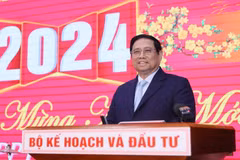 Thủ tướng Phạm Minh Chính phát biểu. (Ảnh: Dương Giang/TTXVN)