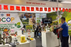 Giới thiệu các sản phẩm OCOP tiêu biểu của Việt Nam tới thị trường châu Âu. (Ảnh: PV/Vietnam+)