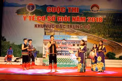 Một tiểu phẩm tham gia tại cuộc thi. (Ảnh: PV/Vietnam+)