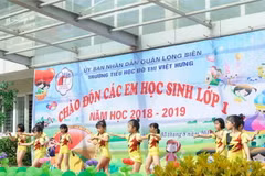 Một tiết mục văn nghệ chào đón các em học sinh lớp Một năm học 2018 -2019 của Trường Tiểu học đô thị Việt Hưng. (Nguồn: thdothiviethung.longbien.edu)