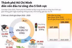 [Infographics] TP.HCM dồn vốn đầu tư công cho 5 lĩnh vực