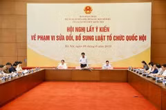 Tổng Thư ký, Chủ nhiệm Văn phòng Quốc hội Nguyễn Hạnh Phúc phát biểu khai mạc hội nghị. (Ảnh: Dương Giang/TTXVN)