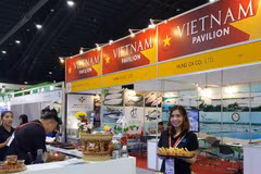 Gian hàng Việt Nam tại triển lãm. (Ảnh: Sơn Nam/Vietnam+)