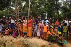 Người tị nạn Rohingya tại trại Kutupalong ở Ukhia, Bangladesh, ngày 25/8/2018. (Ảnh: AFP/TTXVN)