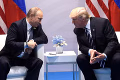 Tổng thống Nga Vladimir Putin (trái) và người đồng cấp Mỹ Donald Trump. (Nguồn: AFP/Getty Images)