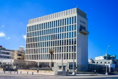 Đại sứ quán Mỹ tại thủ đô La Habana, Cuba. (Nguồn: ABC News/TTXVN)