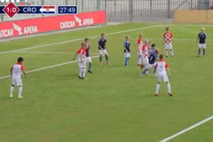 Các cầu thủ nhí tái hiện trận chung kết World Cup 2018. (Nguồn: RT)