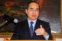 Phó Thủ tướng Nguyễn Thiện Nhân phát biểu tại Phòng Thương mại Thụy Sĩ-châu Á. (Ảnh: Lê Thanh/Vietnam+)