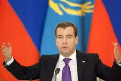 Tổng thống Nga Dmitry Medvedev tuyên bố vẫn để ngỏ khả năng đàm phán với Mỹ về NMD ở châu Âu. (Nguồn: AP)