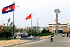 Cửa khẩu Mộc Bài - cửa khẩu quốc tế Việt Nam-Campuchia (chụp từ phía Campuchia). (Nguồn: Internet)