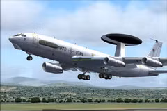 Máy bay radar của bộ phận E-3A thuộc AWACS cất cánh làm nhiệm vụ. (Nguồn: Internet)