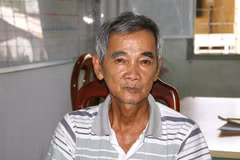 Đối tượng Trần Văn Nghe tại cơ quan điều tra. (Ảnh: Công Mạo/TTXVN)