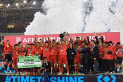 Đội tuyển Việt Nam - nhà tân vô địch AFF Suzuki Cup 2018. (Ảnh: Trọng Đạt/TTXVN)