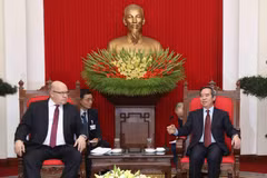 Quang cảnh buổi tiếp. (Ảnh: Phương Hoa/TTXVN)
