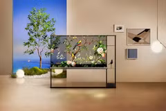 TV OLED trong suốt đầu tiên trên thế giới. (Nguồn: LG) 