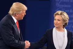 Cuộc tranh luận thứ hai giữa hai ứng cử viên tranh cử Tổng thống Mỹ là tỷ phú Donald Trump và cựu Ngoại trưởng Hillary Clinton. (Ảnh: AFP/TTXVN)
