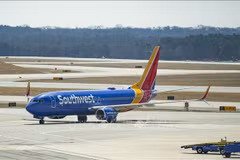 Máy bay của Hãng hàng không Southwest Airlines. (Ảnh: AFP/ TTXVN) 