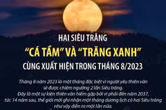 Hai Siêu trăng Cá Tầm và Trăng Xanh cùng xuất hiện trong tháng 8