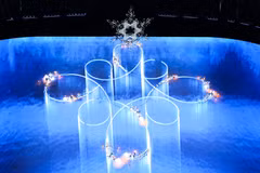 Các nghệ sỹ biểu diễn tại lễ bế mạc Olympic mùa Đông Bắc Kinh 2022, Trung Quốc, ngày 20/2/2022. (Ảnh: THX/ TTXVN) 