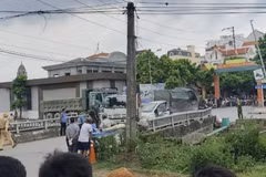Hiện trường vụ tai nạn. (Ảnh TTXVN phát)