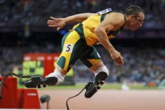 Vận động viên khuyết tật Oscar Pistorius của Nam Phi. Ảnh minh họa (Nguồn: Infonet.vn).