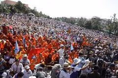 Một cuộc biểu tình của CNRP. Ảnh minh họa. (Nguồn: THX/TTXVN)