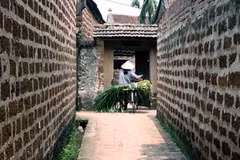Ngõ nhỏ trong làng cổ Đường Lâm. (Ảnh: Anh Tuấn/TTXVN)