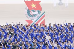 1.000 Đoàn viên Thanh niên tiêu biểu tham dự Đại hội Đại biểu toàn quốc Đoàn Thanh niên Cộng sản Hồ Chí Minh lần thứ XI. (Ảnh: TTXVN)
