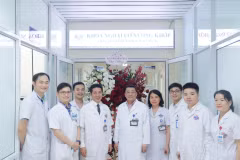 Khoa Ngoại cơ xương khớp nằm tại tầng 5, nhà B, Bệnh viện K cơ sở Tân Triều, với tổng số 12 cán bộ. (Nguồn: benhvienk.vn)