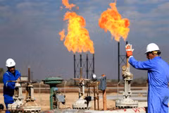 Cơ sở khai thác khí đốt tự nhiên Bin Omar tại thành phố cảng Basra của Iraq. (Ảnh: AFP/TTXVN)