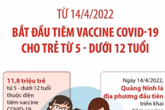 [Infographics] Tiêm vaccine COVID-19 cho trẻ từ 5-11 tuổi từ 14/4 