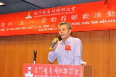 Ông Nguyễn Văn Phong phát biểu tại buổi lễ. (Nguồn: Vietnam+)