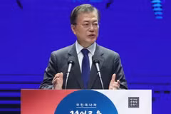 Tổng thống Hàn Quốc Moon Jae-in. (Ảnh: Yonhap/TTXVN)