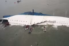 Hiện trường vụ chìm phà SEWOL. (Nguồn: Yonhap)