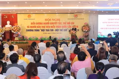 Ủy viên Bộ Chính trị, Phó Chủ tịch Thường trực Quốc hội Trần Thanh Mẫn phát biểu tại Hội nghị Biểu dương người khuyết tật, trẻ mồ côi và người bảo trợ tiêu biểu toàn quốc lần thứ 6. (Ảnh: Hoàng Hiếu/TTXVN)