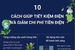 [Infographics] 10 cách giúp tiết kiệm điện và giảm chi phí tiền điện