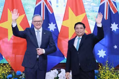 Thủ tướng Phạm Minh Chính chủ trì lễ đón Thủ tướng Australia