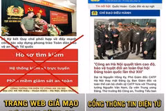 Công an Hà Nội thông tin về việc có trang web giả mạo Cổng thông tin điện tử của đơn vị. (Nguồn: CAHN)