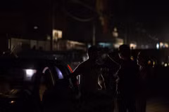 Cảnh mất điện tại thủ đô Caracas, Venezuela, 30/3/2019. (Ảnh: AFP/TTXVN)