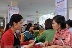 Phỏng vấn tuyển dụng việc làm. (Ảnh: An Hiếu/TTXVN)