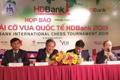 Họp báo giới thiệu Giải cờ vua quốc tế HDBank 2019. (Ảnh: Hoàng Hải/Vietnam+)