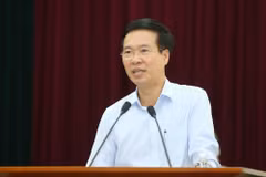 Ông Võ Văn Thưởng, Ủy viên Bộ Chính trị, Bí thư Trung ương Đảng, Trưởng Ban Tuyên giáo Trung ương phát biểu.