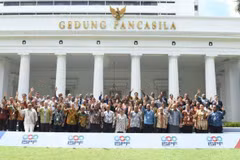 Các đại biểu dự Diễn đàn Indonesia-Nam Thái Bình Dương. (Nguồn: Tribunnews)
