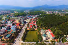 Thành phố Điện Biên Phủ ngày nay. (Ảnh: Phan Tuấn Anh/TTXVN)
