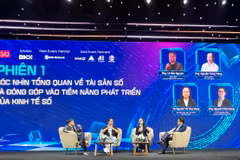 Diễn đàn Tài sản số 2024, ngày 28/3. (Ảnh: Hạnh Nguyễn/Vietnam+)